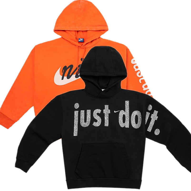 Nike Just Do It Hoodie Black & Orange
