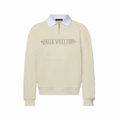 LOUIS VUITTON Embellished Half Zip Sweatshirt 1AHW30