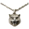 Gucci Silver Necklace with Tiger Pendant Silvery