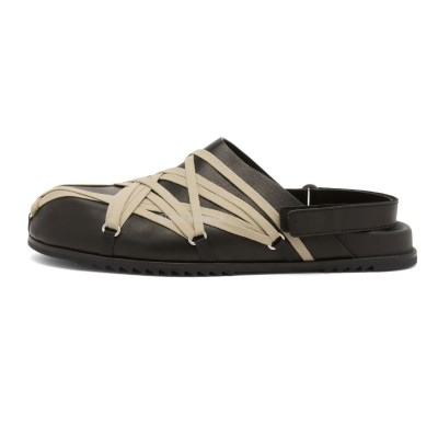 Rick Owens Hollywood Megalaced Mule Granola Black RU01E5813 LOOW1 09