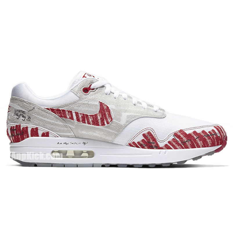 Nike Air Max 1 Tinker Sketch To Shelf White University Red Grey Cj4286 101 (2) - www.kitistry.com