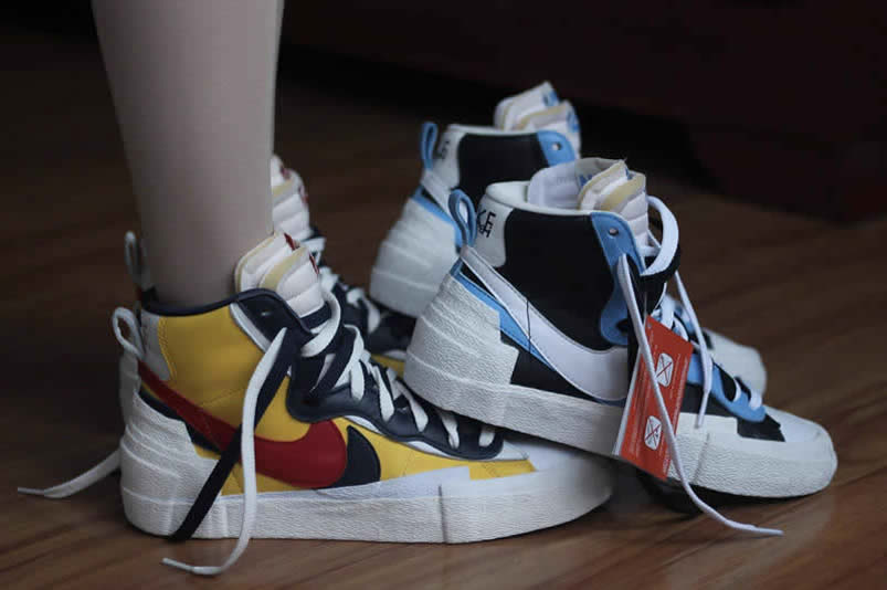 Sacai Nike Blazer Mid On Feet Navy Blue Bv0072 001 Yellow Bv0072 700 (3) - www.kitistry.com Sacai Nike Blazer Mid On Feet Navy Blue Bv0072 001 Yellow Bv0072 700 (3) - www.kitistry.com